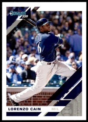 2019 Donruss #184 Lorenzo Cain BREWERS - Image 1 of 2