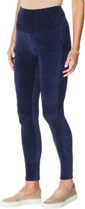 DG2 Diane Gilman Slim Sleek Corduroy Legging Navy L NWOT (98) - Picture 1 of 1