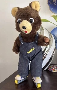 Rollie Roller Blade Bear Leader Toys 1992 Move sound battery operated Works 35cm - Picture 1 of 2