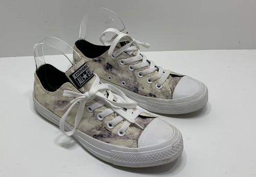 Sneakers Oxford Converse stampa marmo bianco nero donna taglia 7