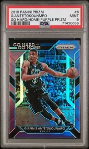 2016-17 Panini Prizm Giannis Antetokounmpo # 05/75 Purple Prizm #6 PSA 9 Bucks - Bild 1 von 2
