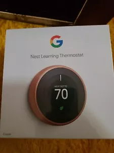 SEALED Google Nest 3rd Gen Programmable WiFi Thermostat - Copper Color T3021US - Picture 1 of 1