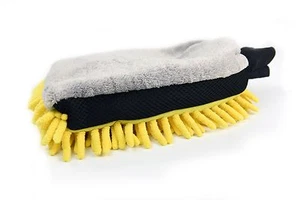 3 in 1 car wash washing microfiber chenille mitt cleaning glove us seller - Picture 1 of 11