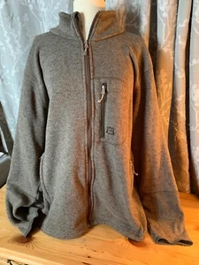 Men's AVALANCHE Brown Knit Zip up JackeT Size XXL - Picture 1 of 16