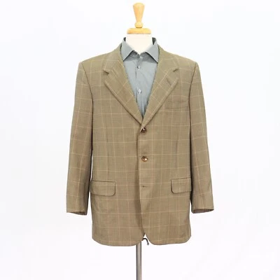 Abrigo Blazer Chaqueta Oxxford 44R Marrón Deportivo Cuadros Lana 3B Foto 1 de 4