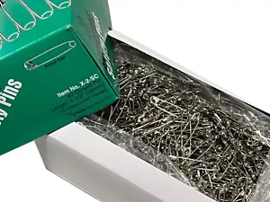 Supreme Safety Pins 1.5 inch. Item, X-2-SC #2 Closed Pin (1440, Nickel plated) - Picture 1 of 5