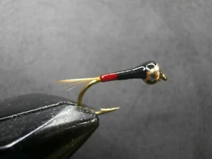 3 PERDIGONES ROJO Y NEGRO CABEZA DE TUNGSTENO PESCA A MOSCA-(PER-56) - Imagen 1 de 1