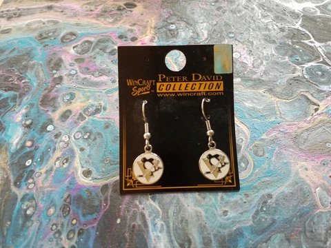 Pittsburgh Penguins NHL Drop Earrings Cover