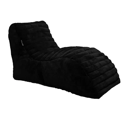 Bolsa de frijoles sillas sofá tumbona de piel bolsa de frijoles sofá solo funda sin frijoles negro Foto 1 de 4