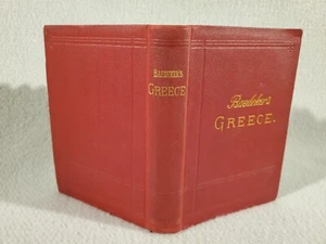 Antique 1894 Handbook Travelers Karl Baedeker Guidebook Maps Plans ~ Greece - Picture 1 of 10