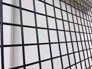 More details for welded wire mesh panels | black powder coated sheet | 2&quot; x 2&quot; hole (choose size)