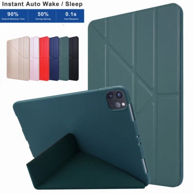 For iPad 5/ 6th 7th 8th 9th Gen Mini A17 Soft Shell Case Smart PU Leather Cover - Image 1 of 4