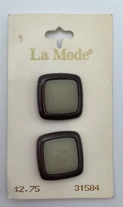 La Mode France Set gambi quadrati retrò nero grigio acrilico 1 pollice di 2 31584 - Foto 1 di 5