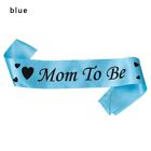 Mom To Be Blue Pink Mom Favor Gift Baby Shower Sash Boy Girl Heart Print
