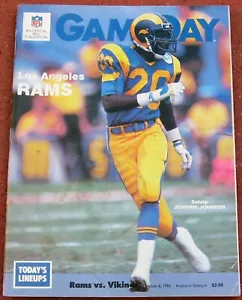 10-6-85 MINNESOTA VIKINGS AT LOS ANGELES RAMS NFL PROGRAMM - Bild 1 von 1