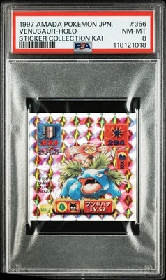 1997 AMADA Pokemon Sticker Venusaur Holo Sticker Collection KAI 356 PSA8 - Image 1 of 4