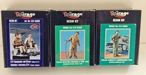 3X LOT 1/35 MIRAGE C7P COMMANDER DRIVER + POLISH MECHANIC + TANKETTE COMMANDER - Picture 1 of 1