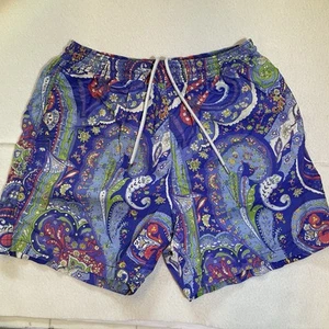 Ralph Lauren Purple Label 5" Inseam Italy Men's Size M Floral Swim Trunks Art - Picture 1 of 11