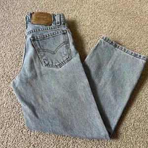 Vintage Levi’s Jeans Kids Size 8 Relaxed Fit 550 Denim Orange Tab Old School - Picture 1 of 9