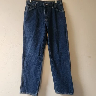 Dickies Mens Carpenter Jeans Size 31 Dark Wash Denim Workwear Cargo Relaxed - Image 1 of 4