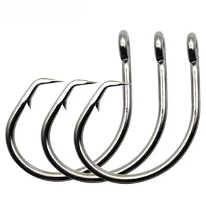 50PCS Tuna Circle Fishing Hook Stainless Steel Big Game Saltwater Hook 9.0 - Picture 1 of 23