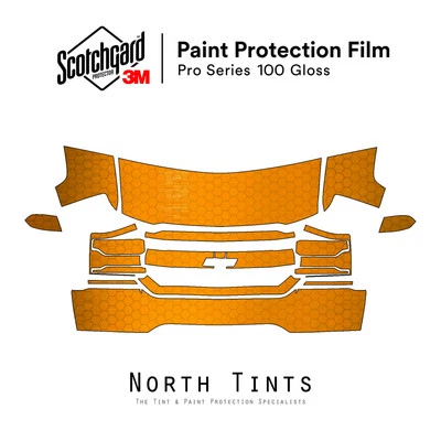 Chevrolet Silverado 1500 2016-2018 serie 3M PRO kit de protección de pintura precortada PPF Foto 1 de 4