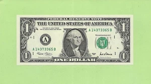 2001 ..UNCIRC $1  A 1437 3365 B  .... 2001 $1  A-B          NICE NOTE     FRN - Picture 1 of 2