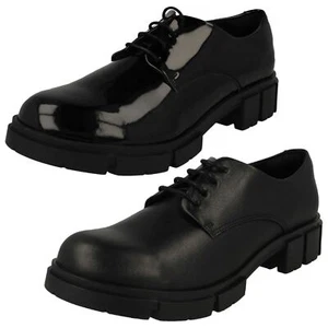 Damas Clarks Moderno Suela Súper Gruesa Zapatos con Cordones Encaje Teala - Imagen 1 de 19