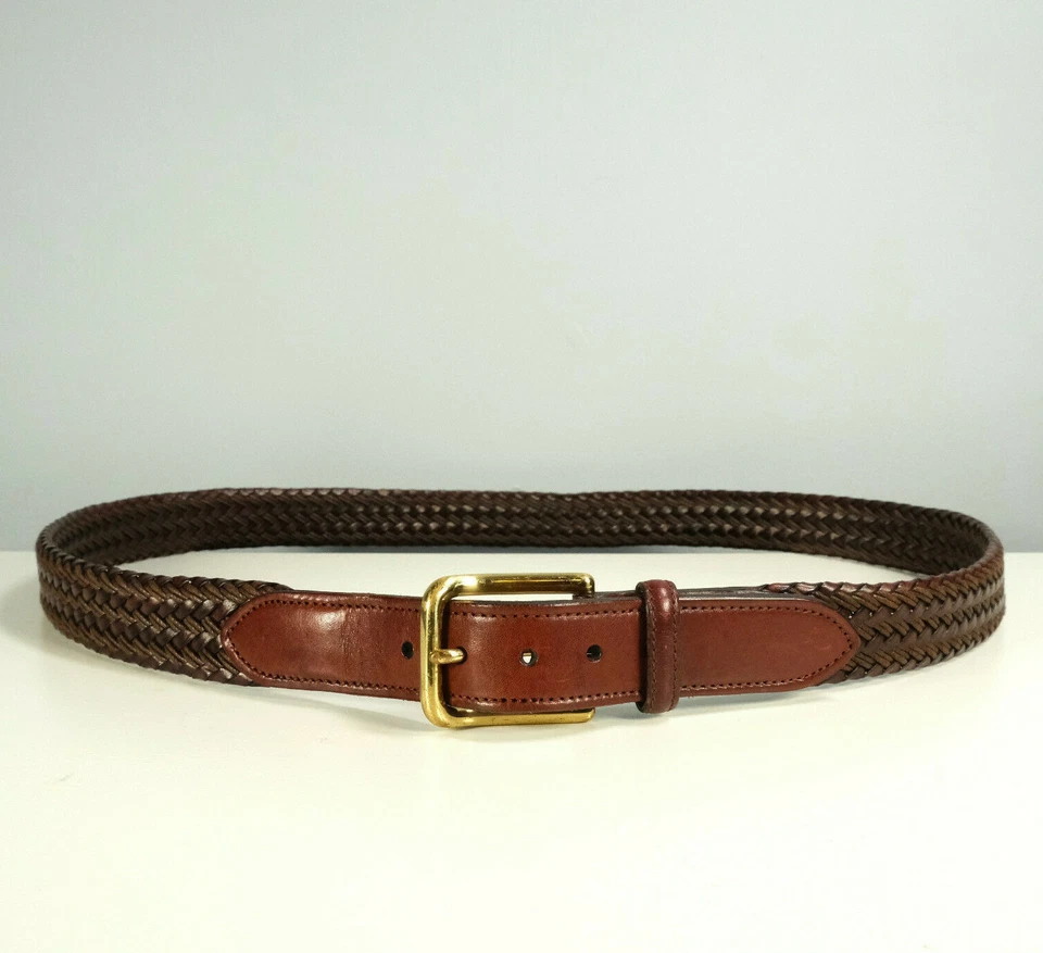 Cinturón de cuero marrón Burberry London - talla 42" - cinturón de cuero trenzado Foto 1 de 4