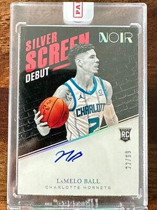 LaMelo Ball 2020-21 NOIR Silver Screen Debut Rookie Auto RC #'d /99 No. SS-LMB