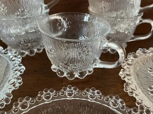 Vintage 10 Pc Masserini Barocco Textured Bubble Lace Plates Cups Set Made Italy - Picture 1 of 15