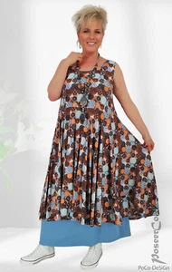LAGENLOOK Top Shirt Kleid XL-XXL-XXXL 44 46 48 50 52 54 56 58 hell-blau Retro - Bild 1 von 13