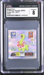 CGC 8 NM/M Meganium Rainbow Holo Sticker Pokemon 2000 Amada Japan Super DX 2000 - Picture 1 of 2