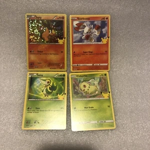 Pokemon McDonald’s Promo Tepig, Scorbunny, Chikorita, Snivy Cards 2021 - Picture 1 of 5