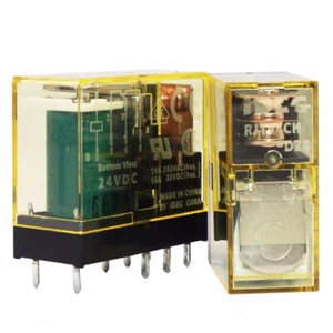 2 Stück RJ1V-CH-D24 24VDC Zwischenrelais 8Pins 16A 250VAC - Bild 1 von 1