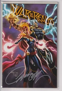 War of the Realms #1 J SCOTT CAMPBELL FAN EXPO VARIANT COVER B SIGNED w/COA #079 - Picture 1 of 2