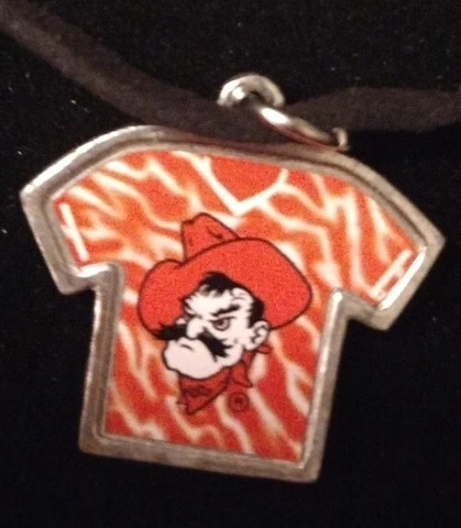 Oklahoma State OSU Pistol Pete ! Game Glam! Fan Necklace Free Shipping Cover