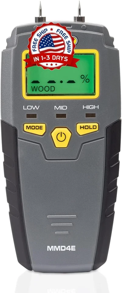 Medidor De Humedad Digital Detector De Fugas De Agua Prueba De Humedad NUEVO US - Image 1 of 4