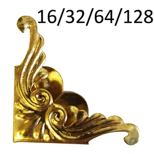 BRASS PICTURE FRAME CORNER PROTECTOR BRACKETS reinforced mounting (M6-018) - Picture 1 of 5