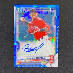 2021 Bowman Sapphire Brainer Bonaci 1st Chrome Auto Boston Red Sox Autograph - Picture 1 of 8