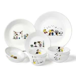 Juego de vajilla plato cuenco CORELLE x Peanuts Edition Snoopy The Home Couple 9P - Imagen 1 de 2