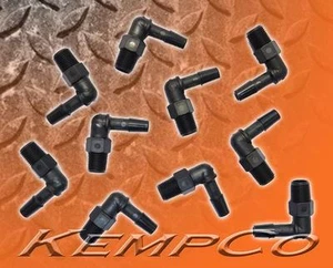(10) 1/8" NPT x 1/4" Hose-barb Elbow Adapter Fittings Black Nylon - Picture 1 of 2