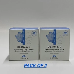 Derma E Hydrating Day Cream With Hyaluronic Acid & Green Tea 2 Oz Each (Pack 2) - Picture 1 of 5