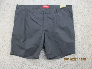 Wrangler Shorts Mens 44 Gray Chino Golf Houndstooth Big Tall Pockets Zip Cotton - Picture 1 of 11