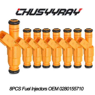 Set (8) OEM Fuel Injectors 0280155710 FOR 1998 Ford Crown Victoria 4.6L V8 - Image 1 of 4