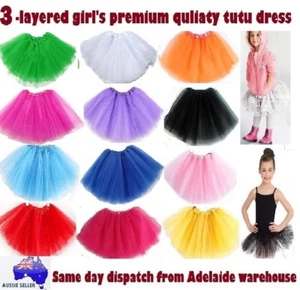 3 Layer Tutu tulle Dance Mesh Kids Girl Ballet pettiskirt Costume Party Dress - Picture 1 of 13