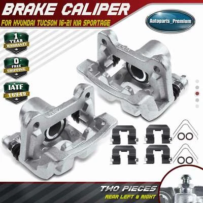 Par de pinzas de freno traseras con soporte para Hyundai Tucson 2016-2021 Kia Sportage Foto 1 de 4