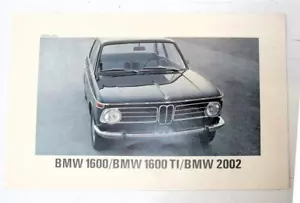 BMW 1600 +TI 2002 Car Sales Brochure 1968 #12369 e 30 VIII/68 - Picture 1 of 3