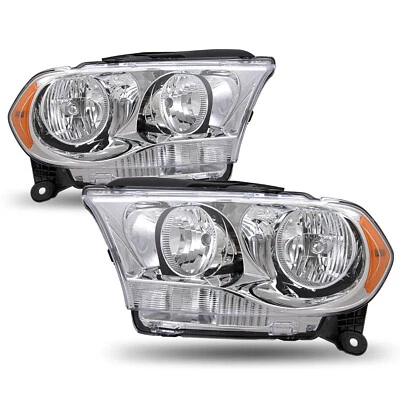 PAR DE FAROS PARA DODGE DURANGO 2011 2012 2013 CROMO ÁMBAR FAROS 11-13 Foto 1 de 4