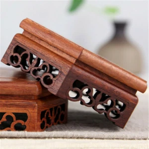 Redwood Carving Base Chinesische Display Stand Statuen Weihrauchbrenner Sockel - Picture 1 of 9
